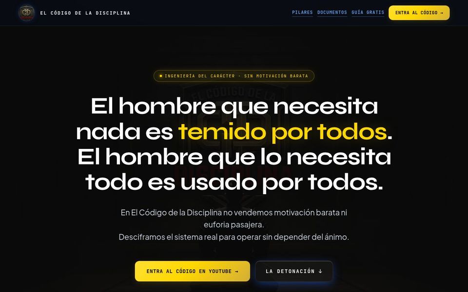 El Código de la Disciplina — website